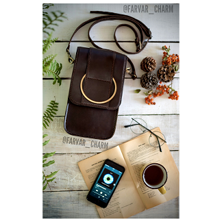 چرم گاوی رنگ قهوه ای تیره ابروباد