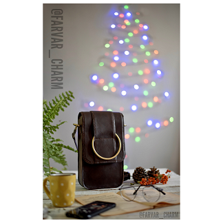 چرم گاوی رنگ قهوه ای تیره ابروباد