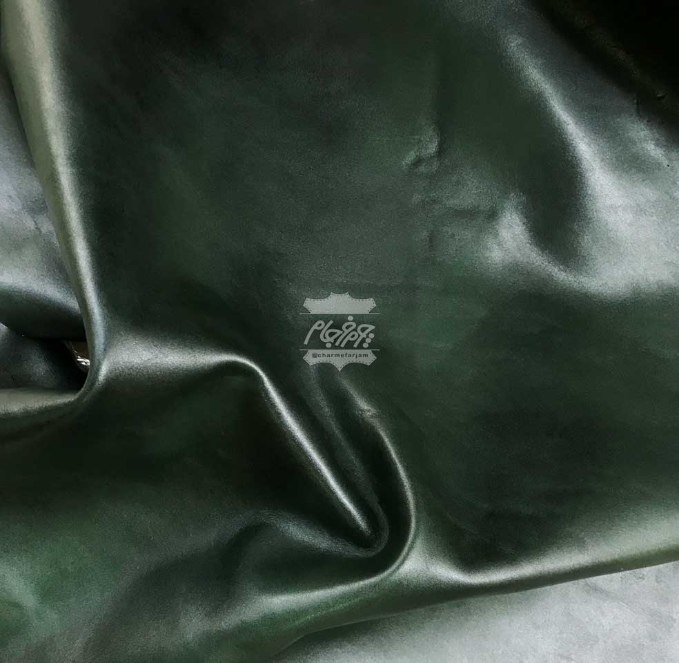 چرم گاوی سبز تیره