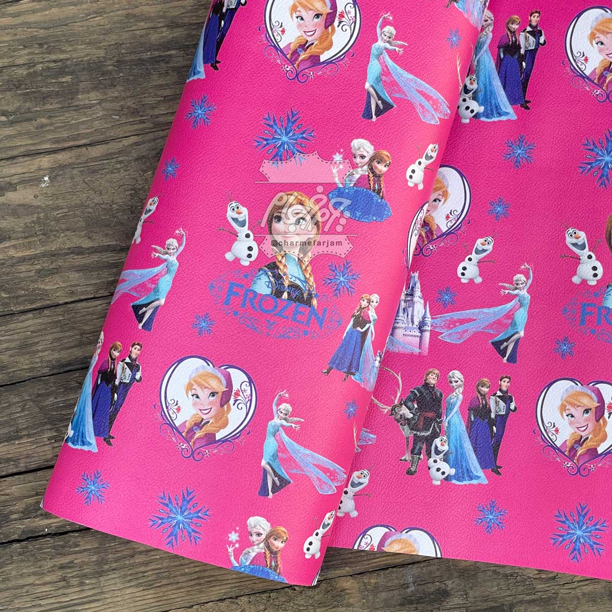 چرم فانتزی آنا السا سرخابی