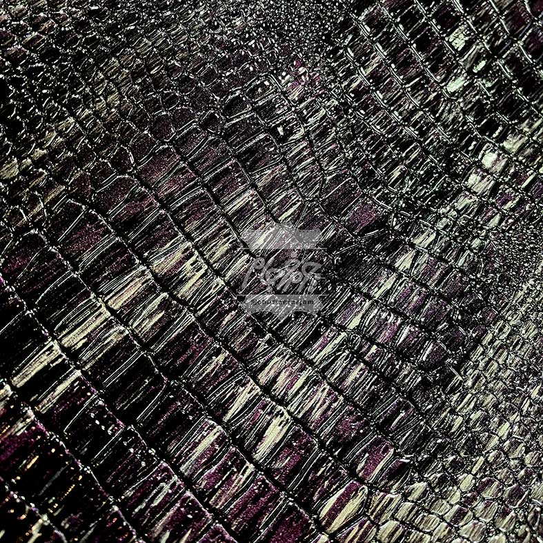 چرم گاوی ورنی روکو دست رنگ متالیک بنفش