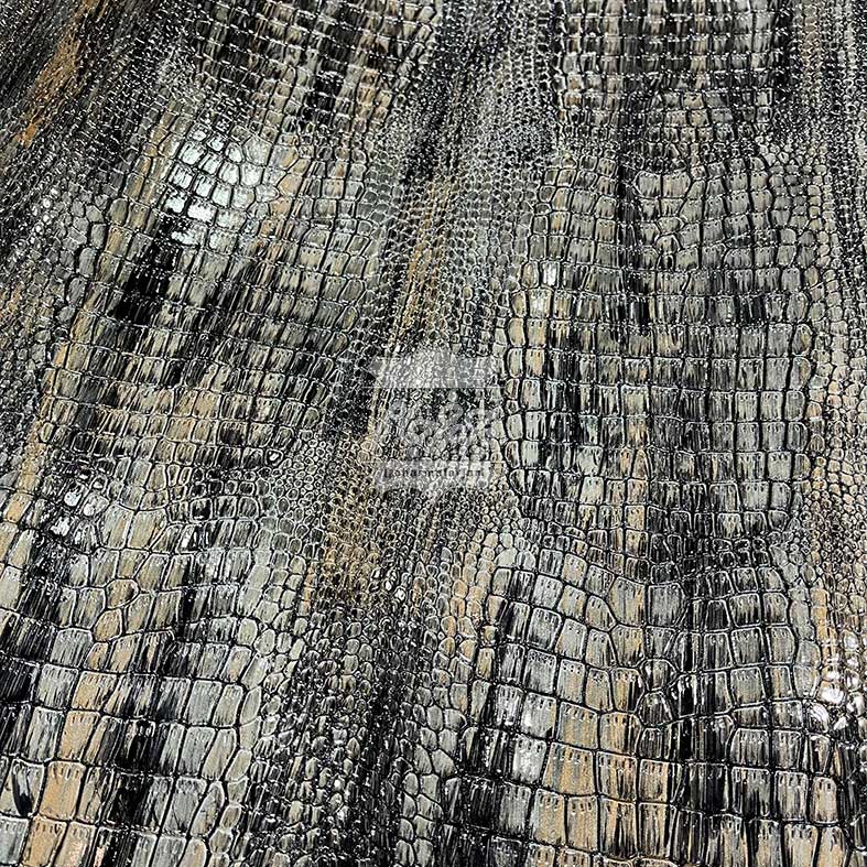 چرم گاوی ورنی روکو دست رنگ متالیک رزگلد