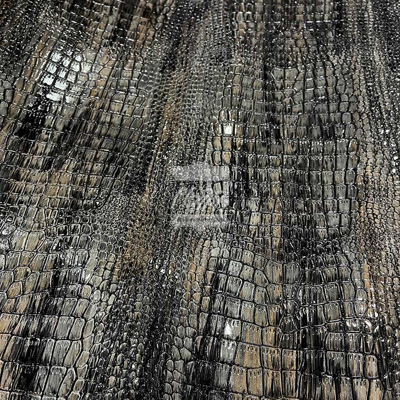 چرم گاوی ورنی روکو دست رنگ متالیک رزگلد