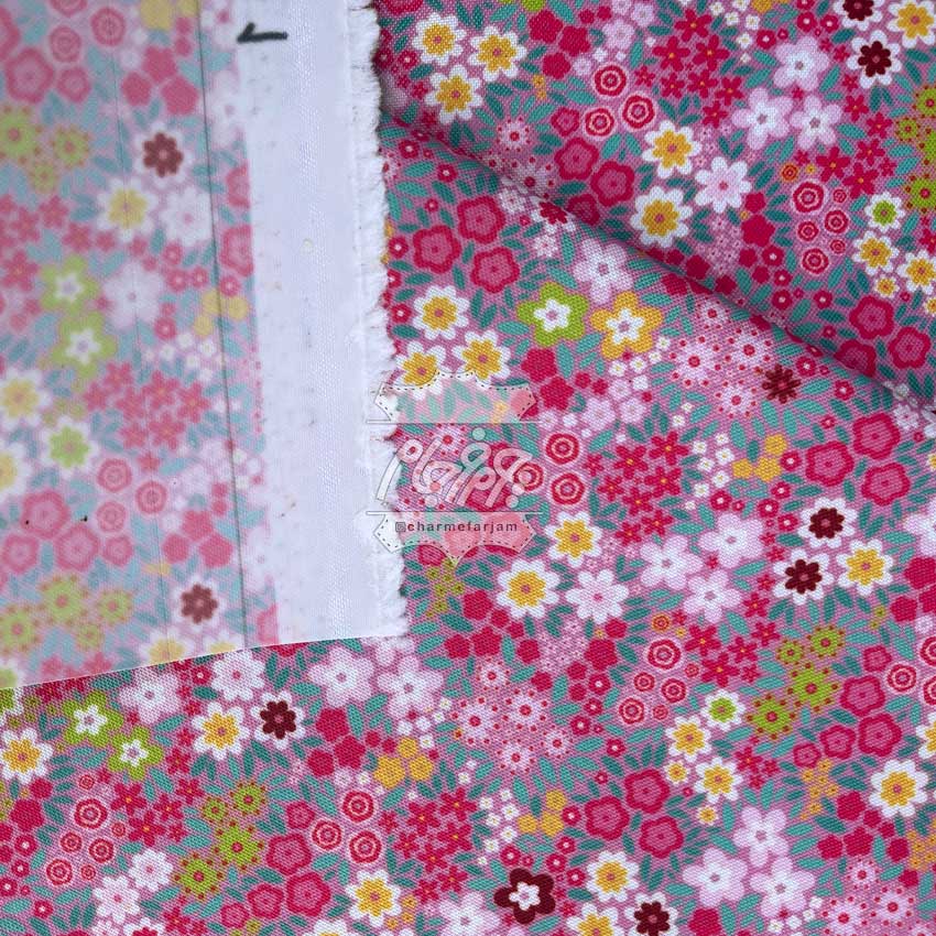 پارچه برزنتی فانتزی گلدار کد G1