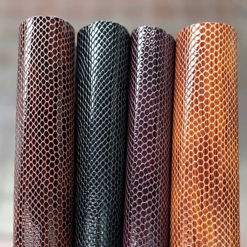 چرم مصنوعی ورنی پوست ماری ابر و بادی